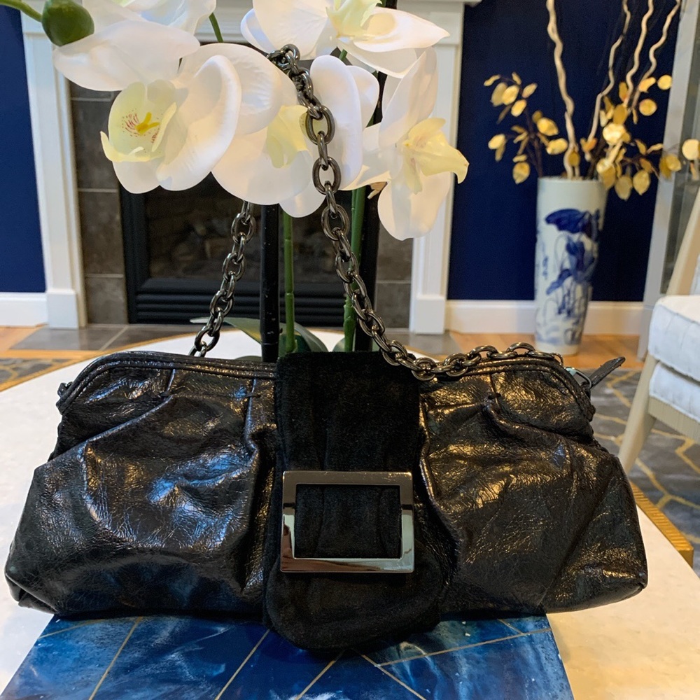 Genuine leather shoulder party bag